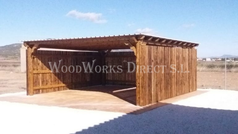 Large Double Timber Carport in Jumilla Murcia