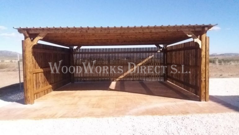 Large Double Timber Carport in Jumilla Murcia
