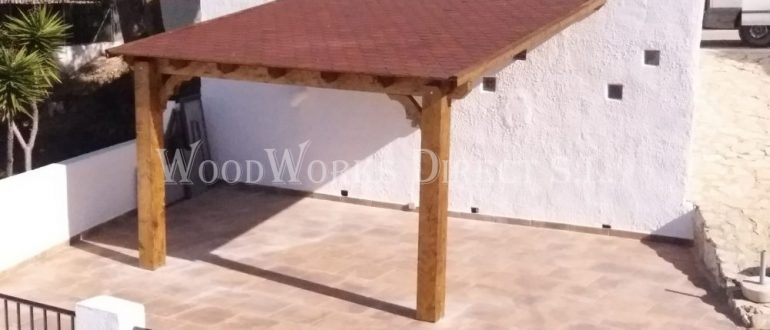 Wooden Lean to roof in Moraira Alicante
