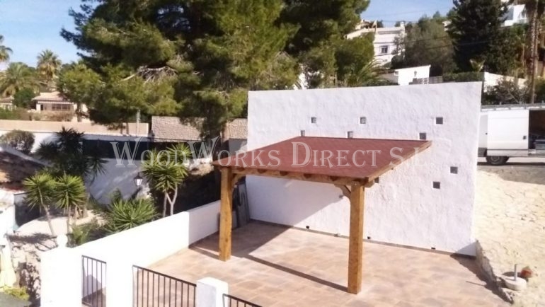 Wooden Lean to roof in Moraira Alicante