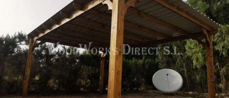 6 x 4m Timber Carport in Elche Alicante