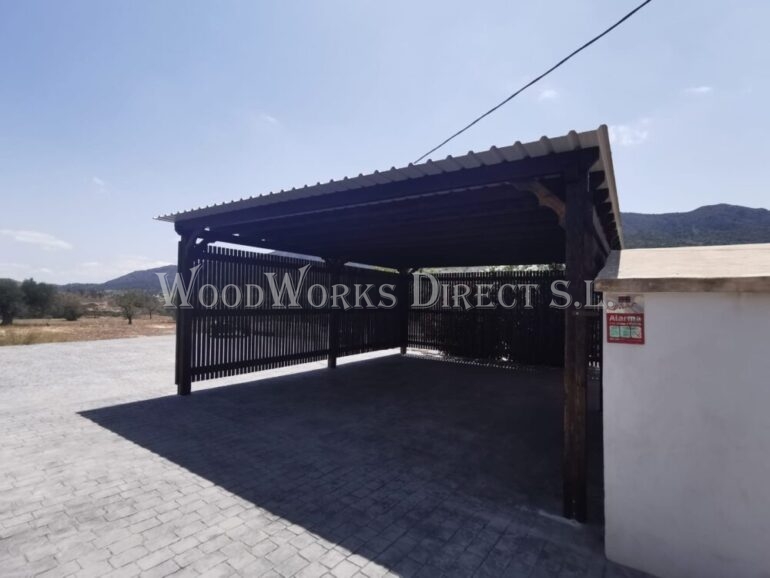 Timber Carport Hit and miss Alicante