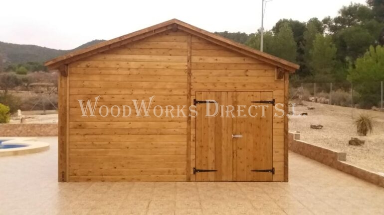Wooden Gazebo Murcia Storage Area