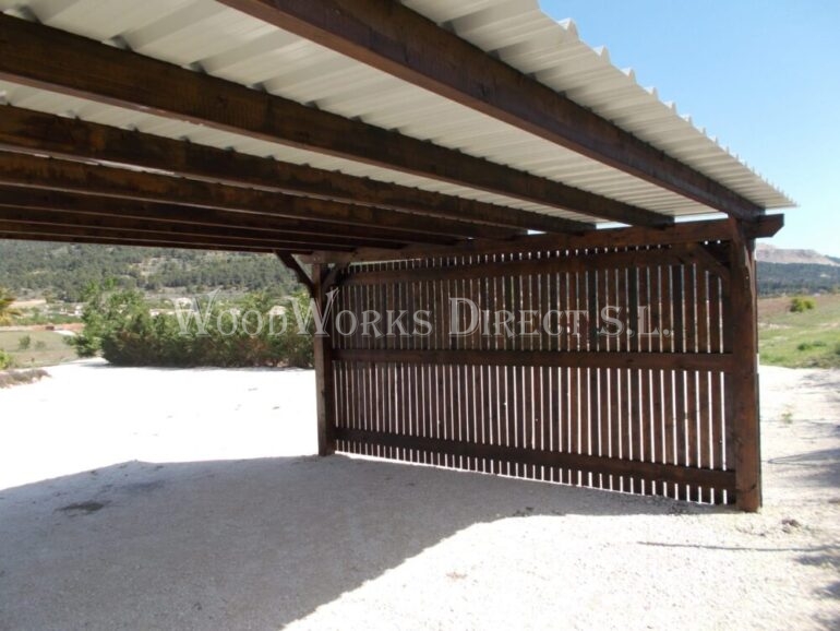 Timber carport Pinoso Alicante