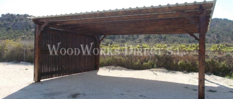 Double bay carport hit and miss boarding