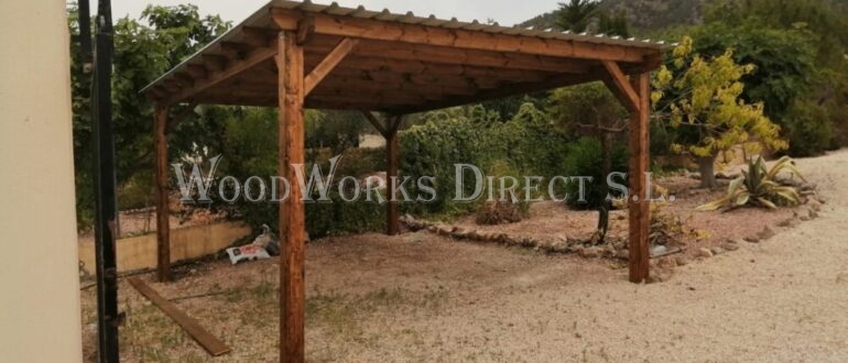 Timber carport Abanilla Murcia