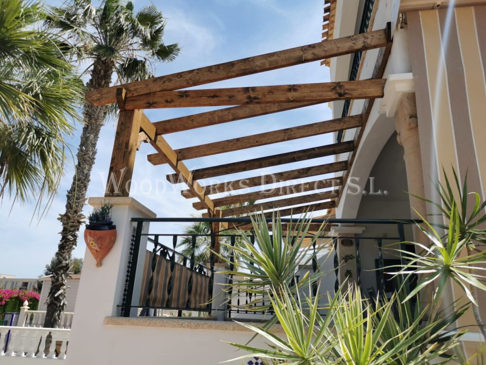 5m X 2 5m Lean to Pergola Villamartin Alicante 1288 Woodworks Direct 5m-x-2-5m-lean-to-pergola-villamartin-alicante-1288-woodworks-direct